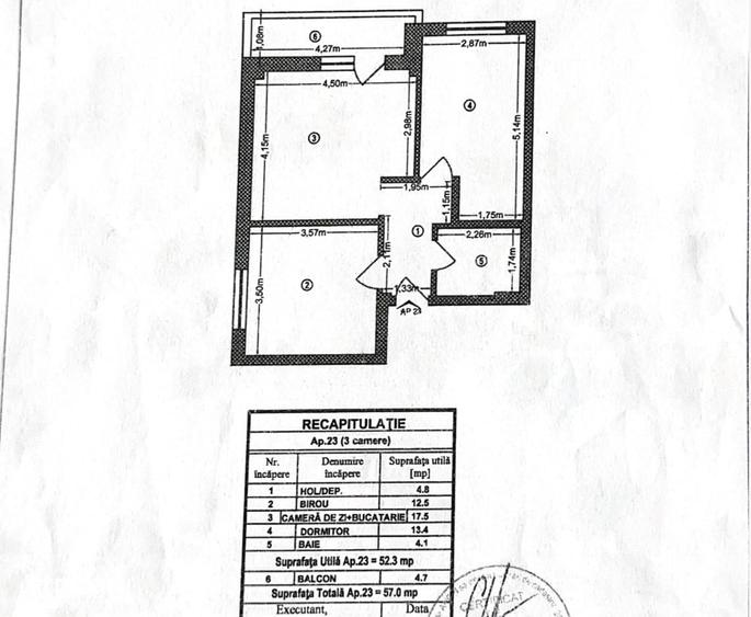 Apartament cu 3 camere decomandat în Chiajna