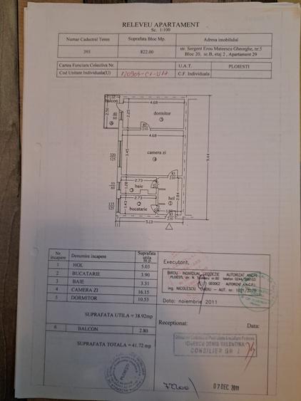Apartament cu 2 camere nedecomandat în Malu Roșu