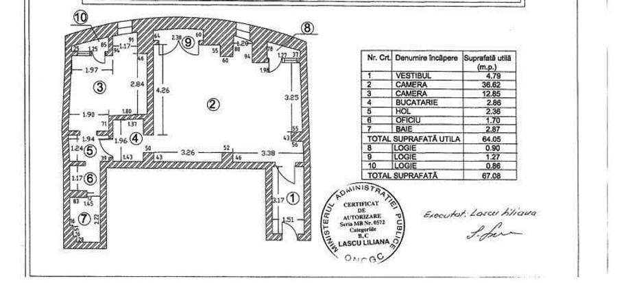 Apartament cu 2 camere semidecomandat în P-ța Alba Iulia