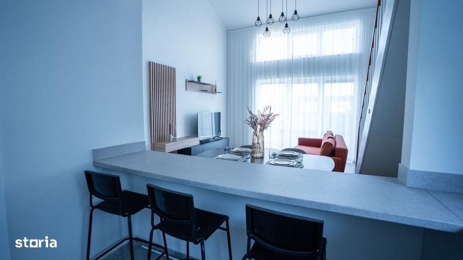 Penthouse superb in ansamblu nou cu vile - 4 camere - mobilat + utilat - 6