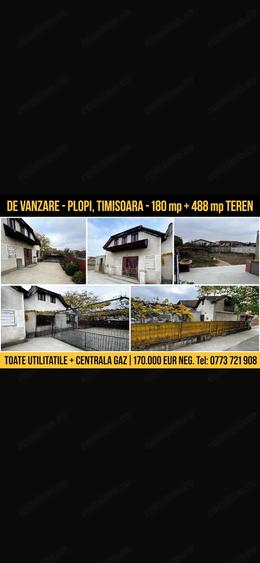 Casă cu 4 camere cu Teren 488 Mp în Plopi