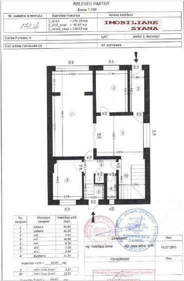 Casă individuală cu 5 camere cu Teren 90 Mp în Cotroceni