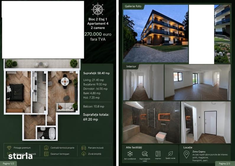 Apartament cu 2 camere decomandat în Copou