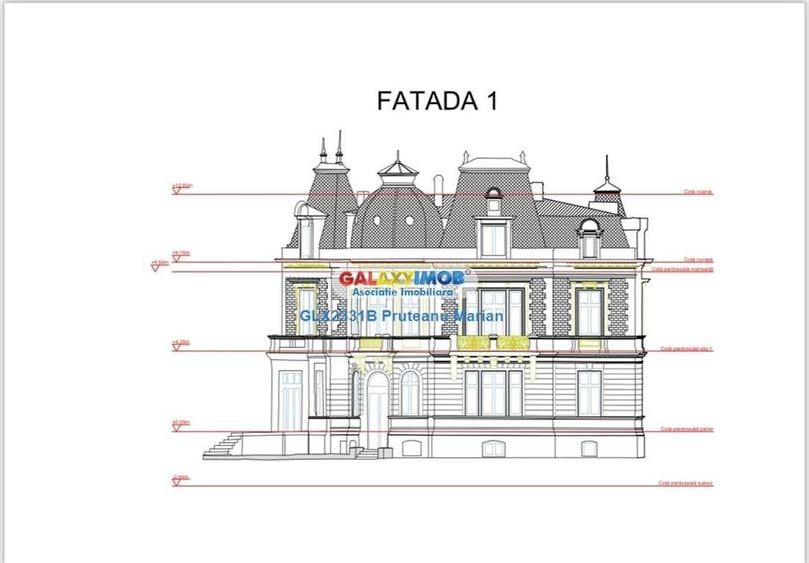 Casă individuală cu 12 camere cu Teren 450 Mp în P-ța Romană