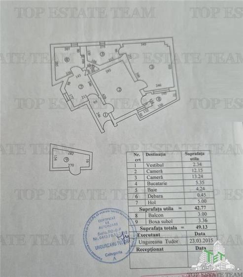 Apartament cu 2 camere nedecomandat în Mărășești