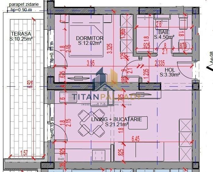 Apartament cu 2 camere decomandat în Theodor Pallady