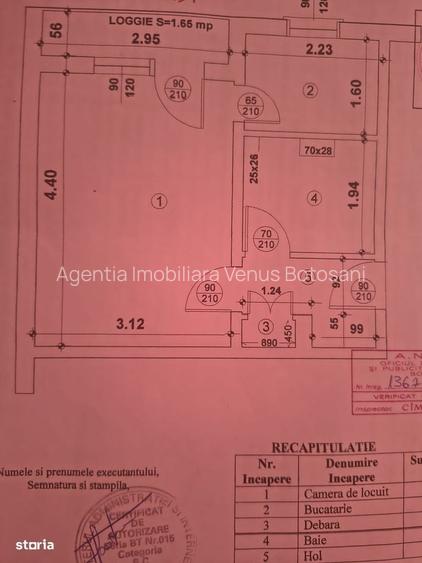 Garsoniera confort 1 la etaj 1 zona Primaverii