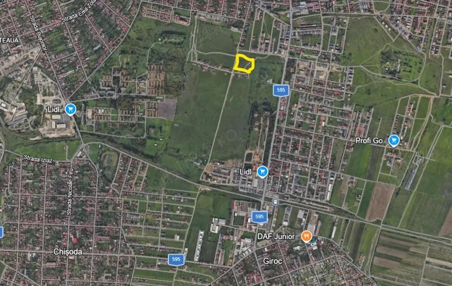 Teren de 1865 mp, în Girocului