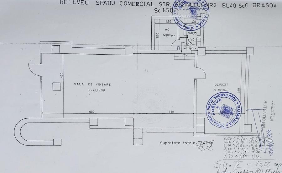 Spațiu comercial, 73 mp în Centrul Civic