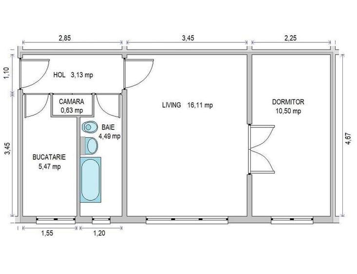 Apartament 2 camere la parter langa Complex Doina Calea Sagului - 1