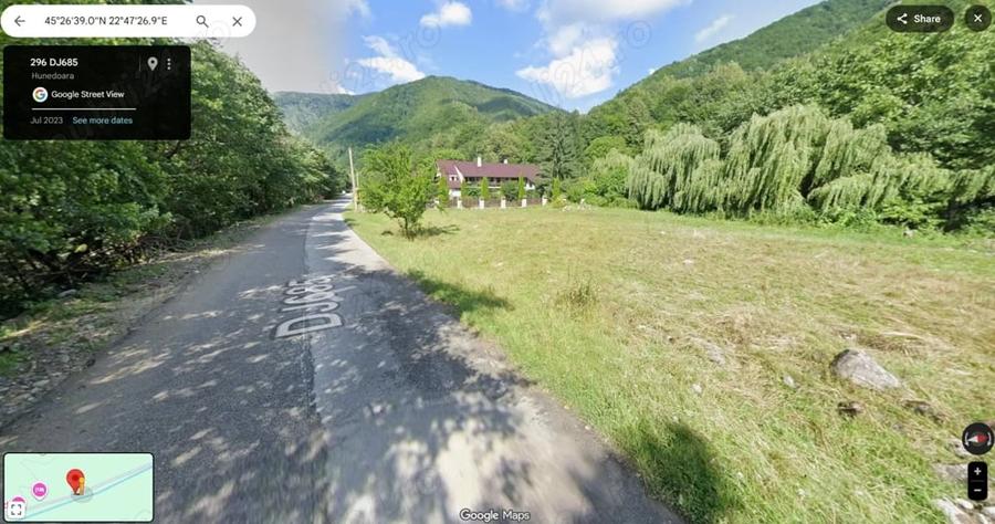 Teren de 1264 mp, în Râu de Mori