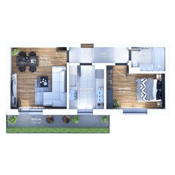 Apartament cu 2 camere în Timișoara