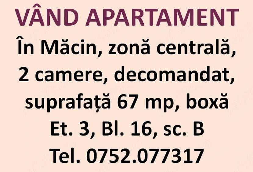 Apartament cu 2 camere decomandat în Central