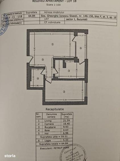 Apartament cu 2 camere decomandat, mobilat în Nord