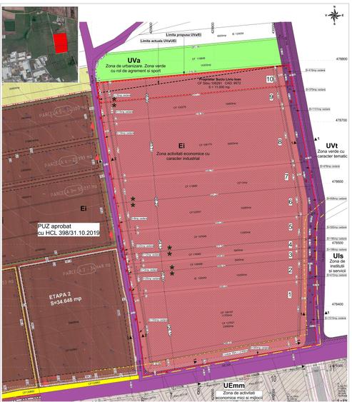 Teren Construcții intravilan de 5000 mp, în Industrial Vest