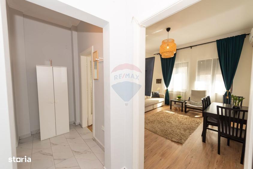Apartament cu 2 camere, mobilat în Batistei
