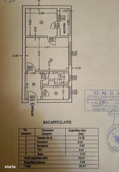 Apartament cu 2 camere nedecomandat în Banat
