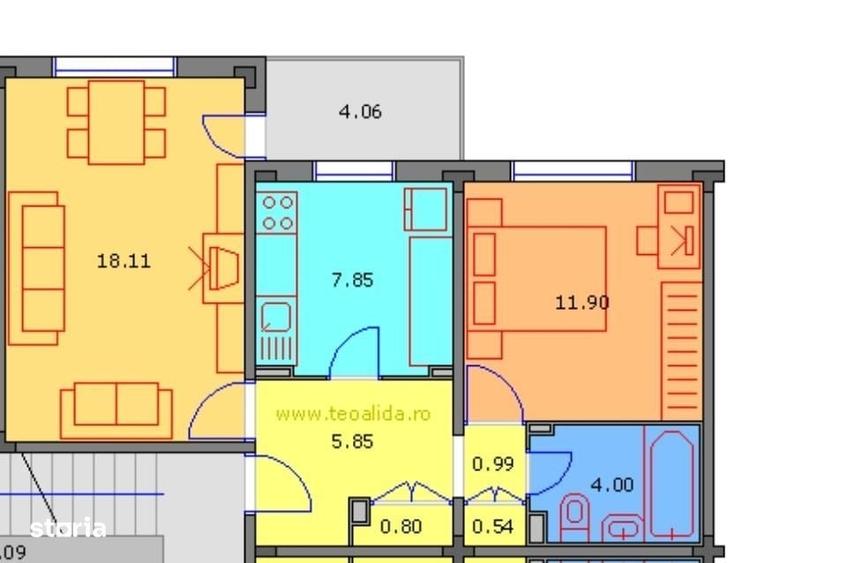 Apartament cu 2 camere în Apărătorii Patriei