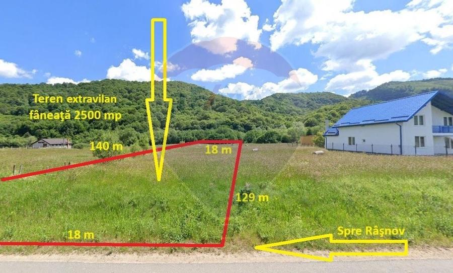Teren agricol extravilan de 2500 mp, în Glăjărie