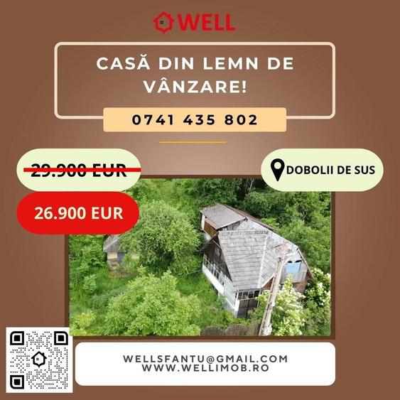 Casă cu 1 camere cu Teren 250 Mp în Dobolii de Sus