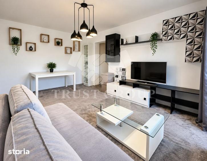 Apartament cu 2 camere semidecomandat, mobilat în Pajura