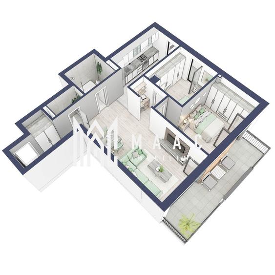 Apartament cu 3 camere în Turnișor
