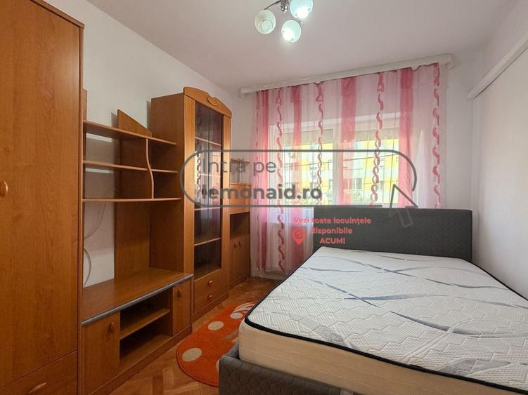 Apartament cu 3 camere decomandat, mobilat în Girocului