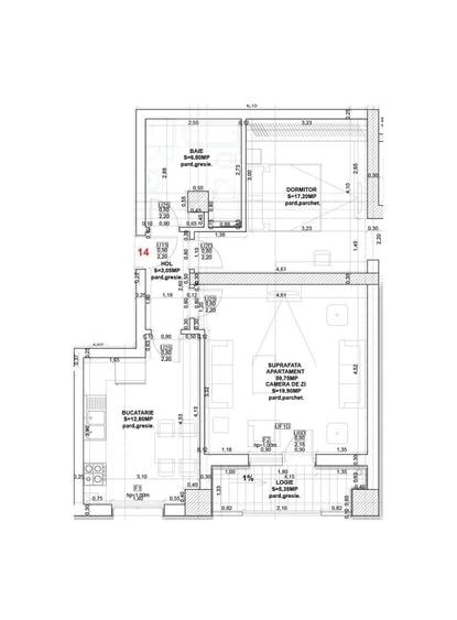 Apartament cu 2 camere decomandat în Aeroport