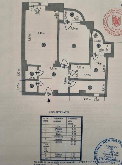 Apartament cu 2 camere decomandat în P-ța Unirii