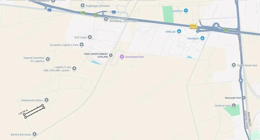 Teren Industrial 13.850 mp Chiajna, Str. Italia - Hub Logistic A1/Centura - 2
