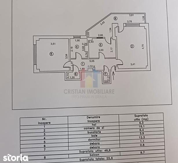 Apartament cu 2 camere în Gării