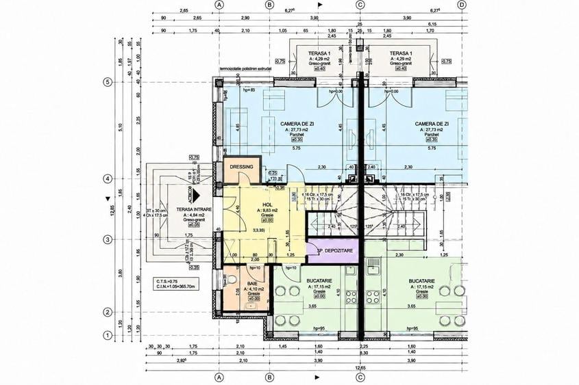 Duplex cu 4 camere cu Teren 200 Mp în Florești