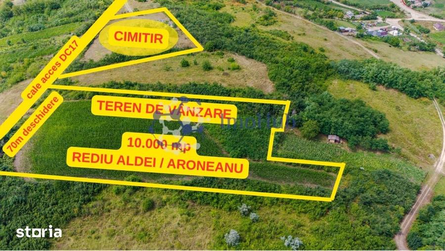 Teren de 10000 mp, în Aroneanu