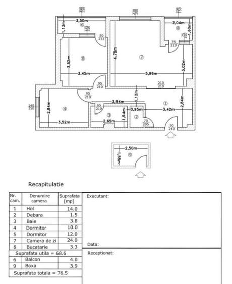 Apartament cu 3 camere decomandat, mobilat în Ultracentral