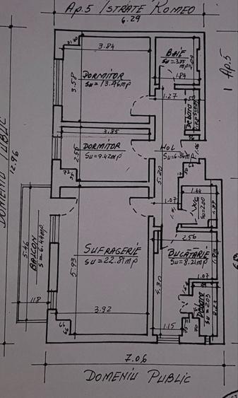 Apartament cu 3 camere decomandat în Nord