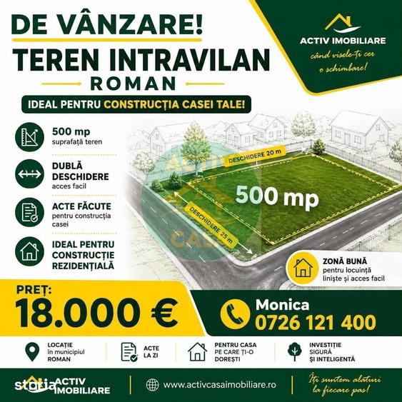 Teren de 500 mp, în Central