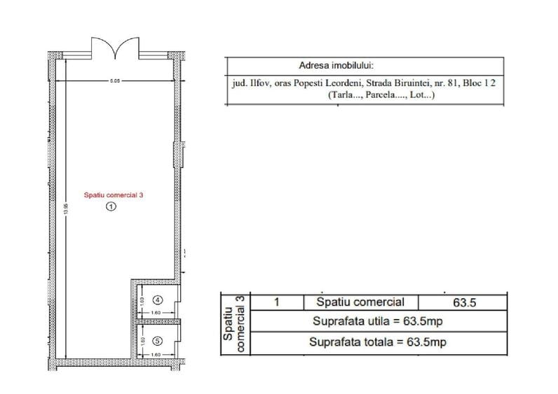 Spațiu Comercial 63,5 mp | Investiție Ideală | 81 Residence - 2