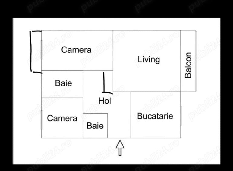 Apartament cu 3 camere decomandat în Șagului