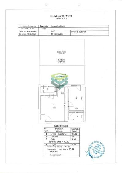 Apartament cu 2 camere în Grivița