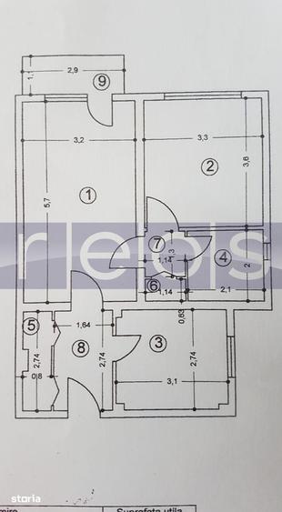Apartament cu 2 camere în Rahova