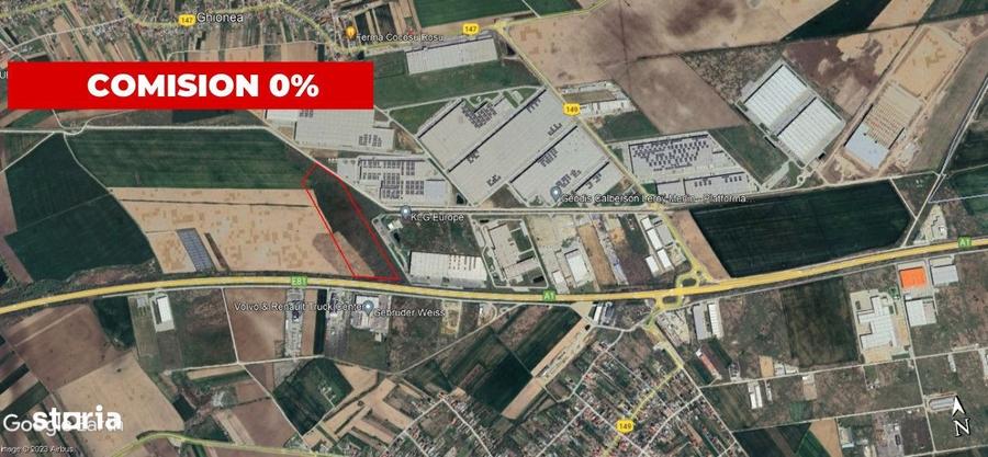 Teren intravilan industrial-logistic 93.000 mp / A1 km 23 / POT 60%, C - 2