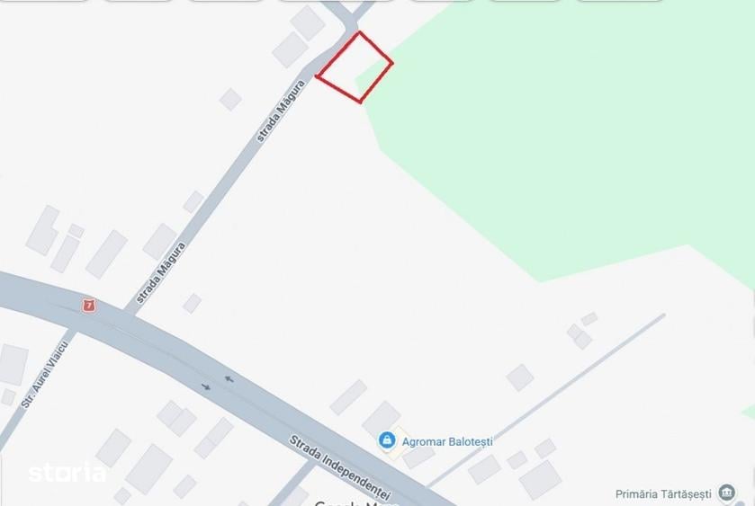 Teren de 801 mp, în Tărtășești