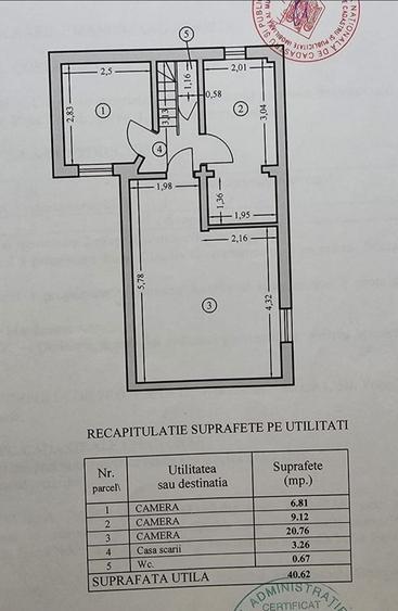 Apartament cu 4 camere semidecomandat în Central
