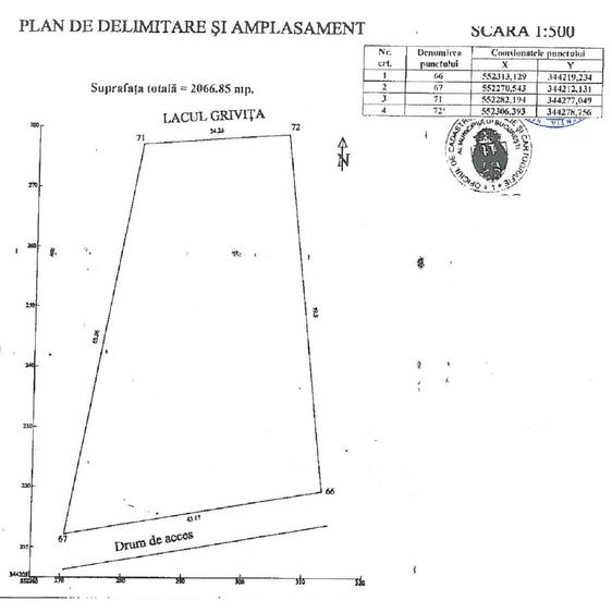 Teren Construcții intravilan de 2066 mp, în Dămăroaia
