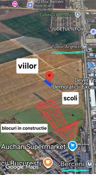 Teren agricol intravilan de 500 mp, în Popești-Leordeni