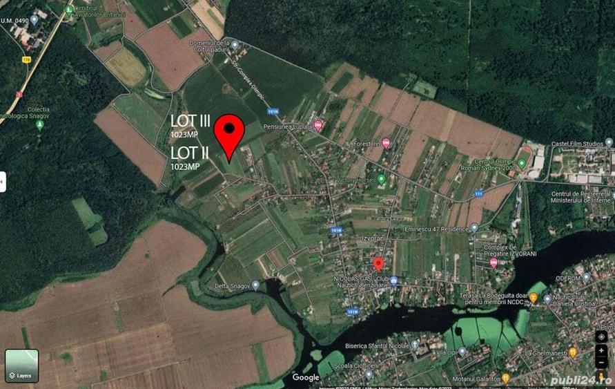 Teren de 1023 mp, în Izvorani