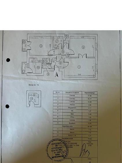 Apartament cu 3 camere decomandat în Magheru