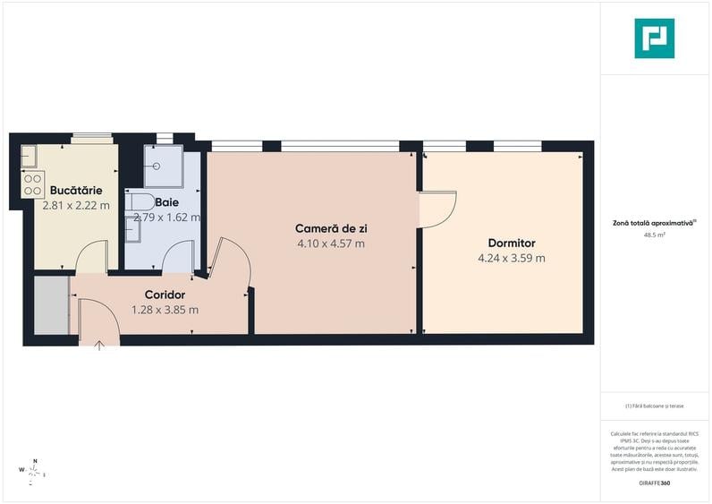 Apartament cu 2 camere în Cișmigiu