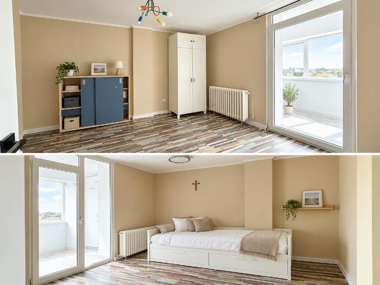 Apartament cu 5 camere decomandat, mobilat în Spitalul Județean