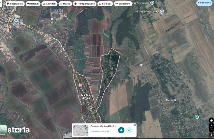Teren de 24200 mp, în Muntenii de Jos
